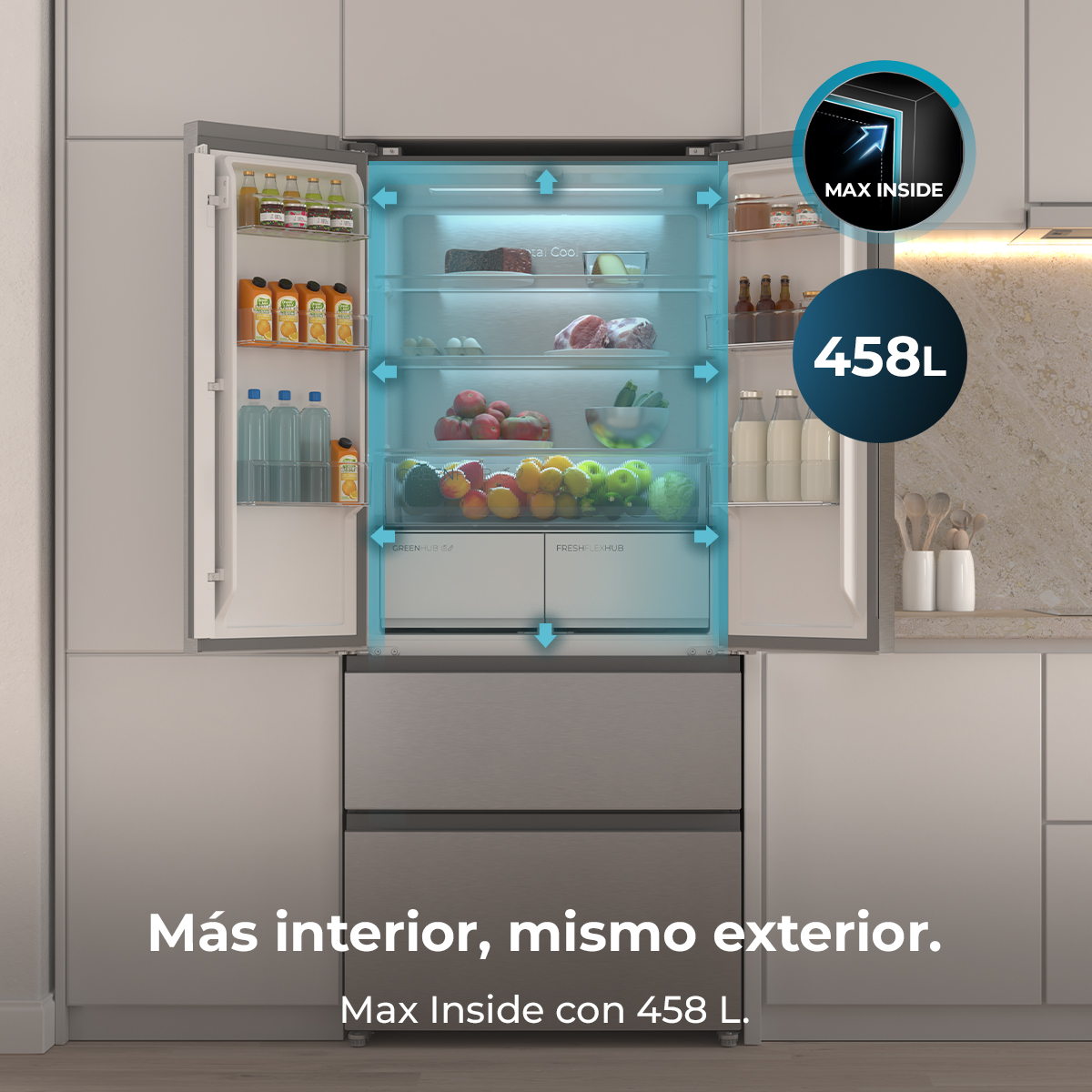 Bolero CoolMarket F2D 458 SBI Inox E | Envío, instalación y retirada RAEE gratis – foto detalle 4